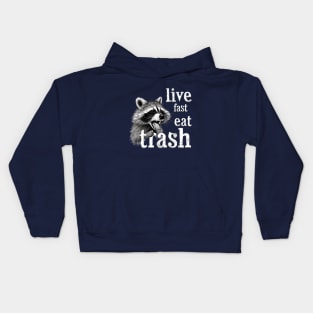 Live Fast Eat Trash Kids Hoodie